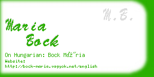 maria bock business card